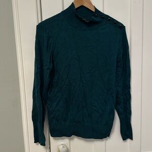 Green Ann Taylor turtleneck, size L